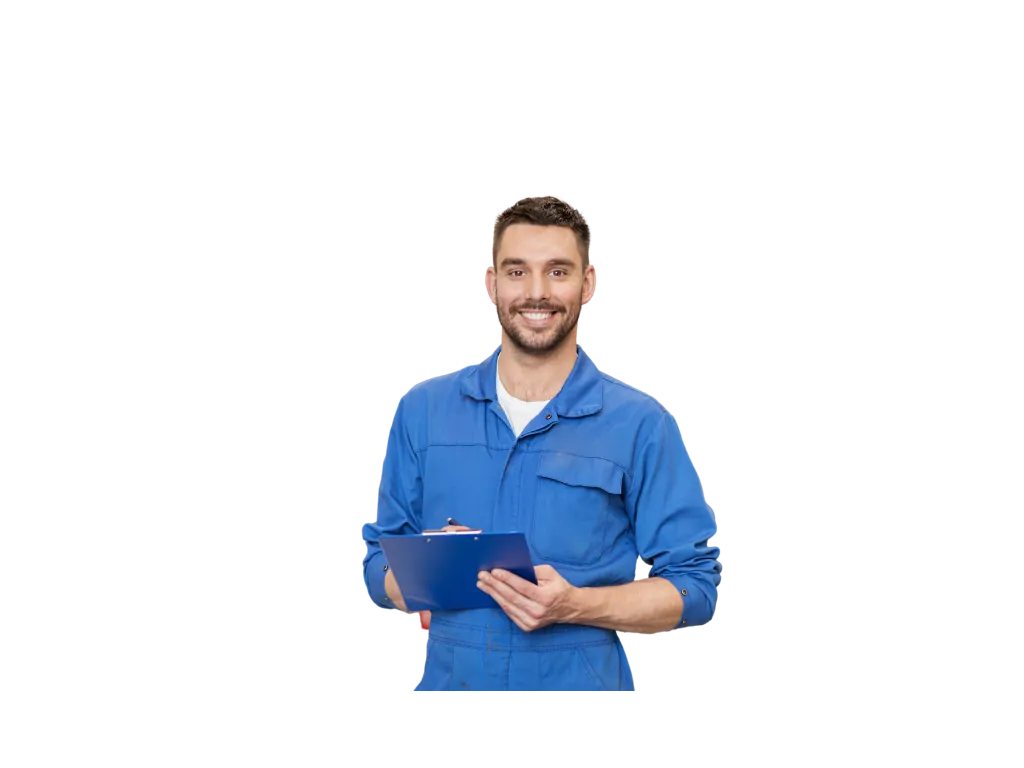 Mechanic with a checklist